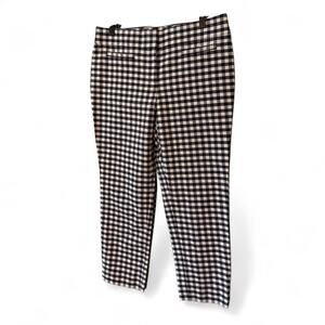 Ann Taylor Navy Gingham Ankle Pants Size 6